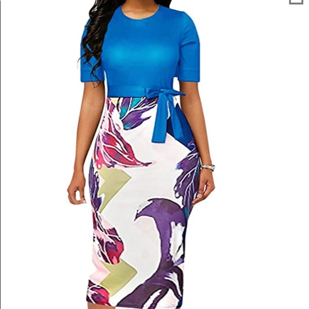 Women Business Wear to Work Short Sleeve Floral